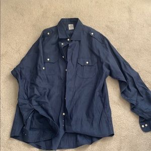 Brooks Brothers Linen Shirt XL